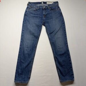 Rag & Bone Dre Low Rise Slim Boyfriend Jeans 25 Blue Crop 26x27